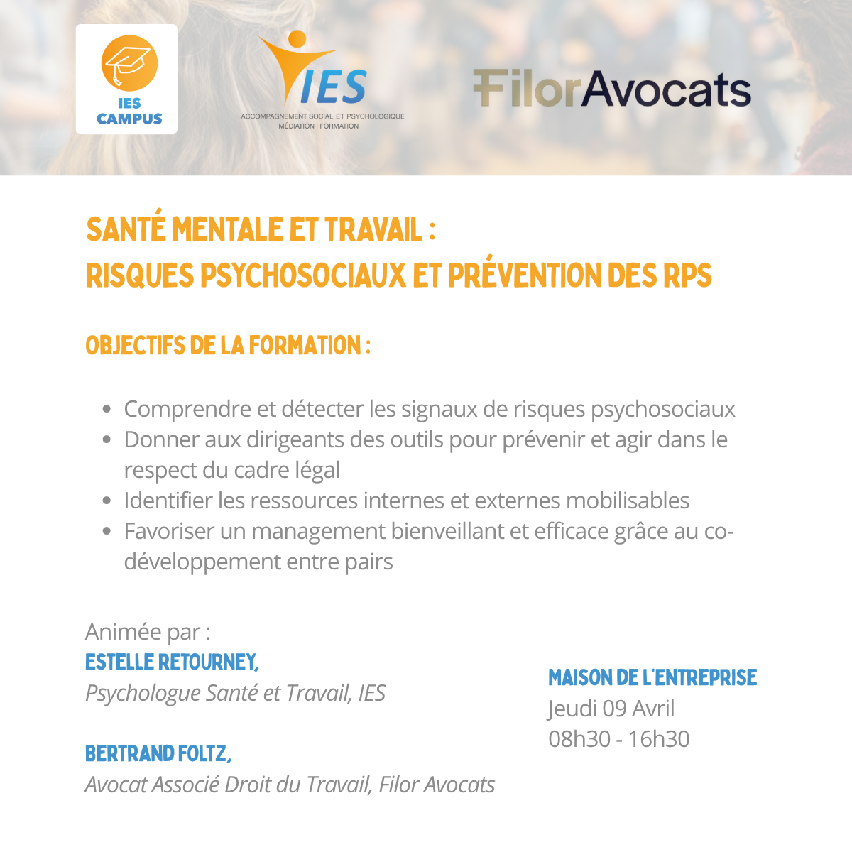 Formation IES Santé mentale et travail : et si on passait enfin à la prévention ?