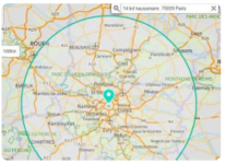 Une carte interactive pour calculer le rayon de 100 km autour de chez soi